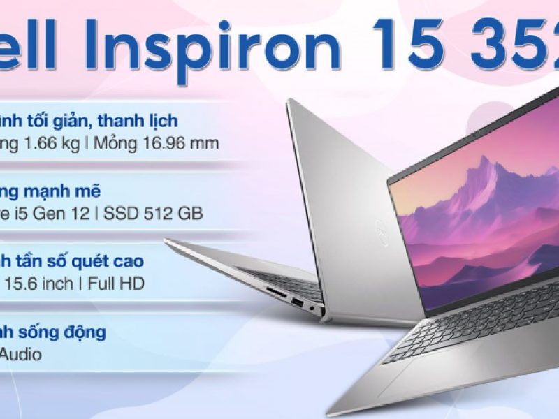 Laptop Dell Inspiron 15 3520 i5 1235U/16GB/512GB/120Hz/OfficeHS/Win11